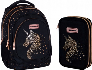 Batoh na hlavu Unicorn Školská taška Unicorn + Dvojitá výsuvná hlavica na ceruzku