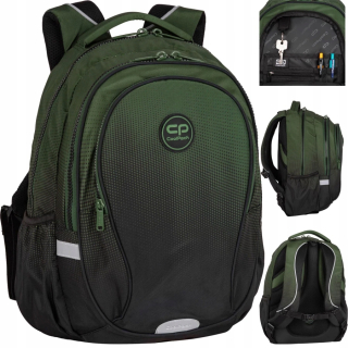Viackomorový školský batoh CoolPack, čierny, odtiene zelenej