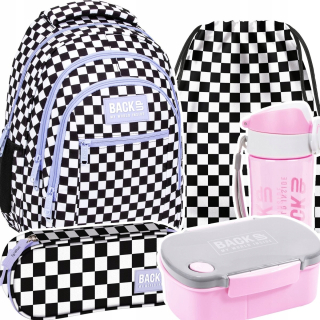 Viackomorový školský batoh Backup biely, čierny, Odtiene fialovej, Viacfarebný 26 l + 4 ďalšie produkty