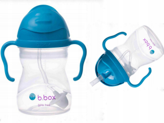 B.Box fľaša so slamkou, 240 ml, kobaltová modrá