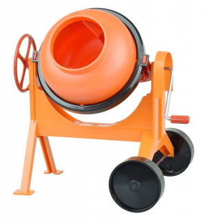 Oranžový betónový mixér na piesok