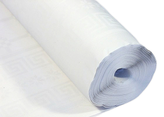 Obrus na párty - Biely papier obrus v roliach 1,18 x 50 m