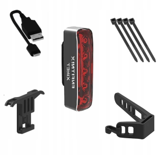 XlitET SVETLO na bicykel ZADNÉ osvetlenie USB brzdový senzor (E104)