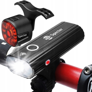 Spectre Loong osvetlenie na bicykel 600 lm USB + cyklo lampa SPECTRE WT09 40 lm zadná NOVÝ DIZAJN