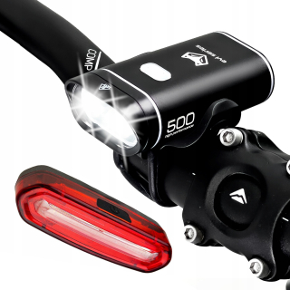EVI iLIGHT pro v500+ osvetlenie bicykla 500 lm batéria + Evi séria iLIGHT pro zadné osvetlenie bicykla 120 lm batéria
