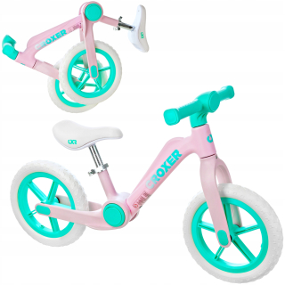 Skladací balančný bicykel Croxer Foldi Mint/Pink