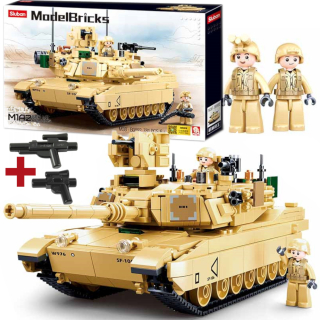 Bloky amerického tanku Abrams M1A2 + LEGO ZBRAŇ