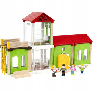Dráha pre deti, stavebnica - Brio World Family Home Drevená chata