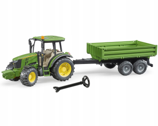Traktor - Bruder 02108 John Deere 5115 traktora s prívesom