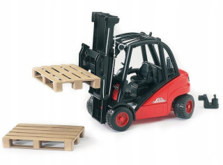Detský báger - Bruder 02511 Linde vysokozdvižný vozík + 2Pallets hračka