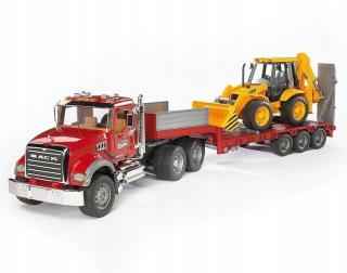 Tatra, nákladné auto - Bruder 02813 Mack truck Odťahové rýpadlo 02428
