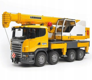 Žeriav pre deti - Bruder 03570 Scania žeriav Liebherr 1.3m Sound