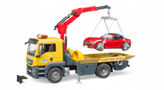 Tatra, nákladné auto - Bruder 03750 Man Road Assistance s Roadster Nový