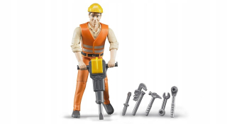 Figúrka Bruder 60020 Worker s príslušenstvom