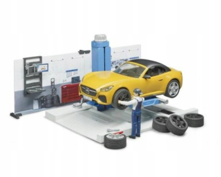 Autíčko pre deti - Bruder 62110 Car Warszawato Auto + Mechanic