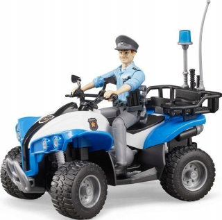 Polícajné autíčko - Bruder 63010 polícia quad s policajtmi