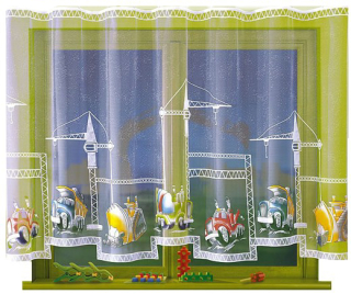 Záclony do detskej izby - Stavebné 300x140cm žakárové záves (pripravené)