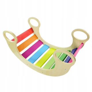 Hojdacie kreslo - Drevené drevené Montessori 3v1 Swing Bridge