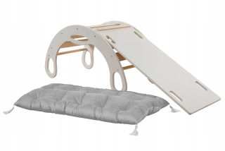 Hojdacia hračka - Drevené Montessori Bujak+Slide+matrac Kpl