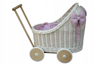 Hlboký kočík pre bábiky Wicker Wonders prútený-zázraky
