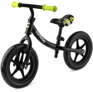 Balančný bicykel Cariboo Classic 12" čierna, žltá