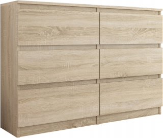 Mobene Moderná komoda 140 x 30 x 77cm, matný dub sonoma