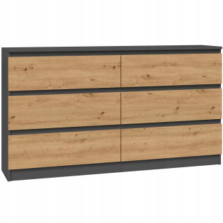 TopEshop Malwa komoda 138 x 40 x 75cm antracit mat.