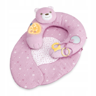 Vzdelávacia podložka pre deti - Chicco zásuvka s vankúš 3v1 pink mat