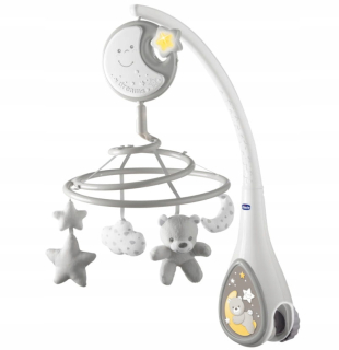Kolotoč nad postielku - Chicco kolotoč Next2Me kolotoč music box lampa