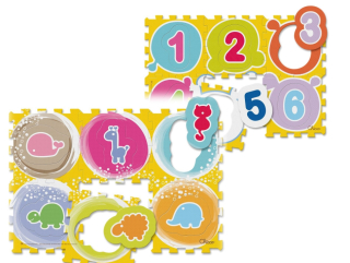 Chicco penová podložka Puzzle Zvieratá číslica