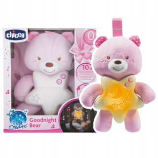 LED projektor nočnej oblohy - Chicco medvedík Teddy zviazaný svetla