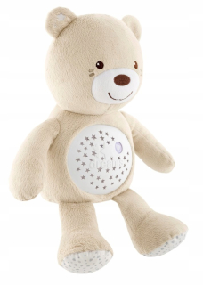 LED projektor nočnej oblohy - Chicco Mascot medvedík s projektorom zvuk neutrálny