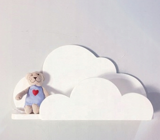 Polica do detskej izby - Cloud drevené police MDF 40 cm Rôzne farby