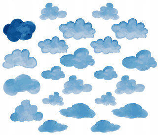 Detské samolepky na stenu - Mraky cloud múr nálepku children50x100