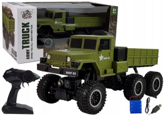 Truck diaľkovo ovládaný vojenské 6x6 zelené