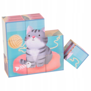 Stavebnicové bloky - Klasický svet puzzle puzzle zvieratá