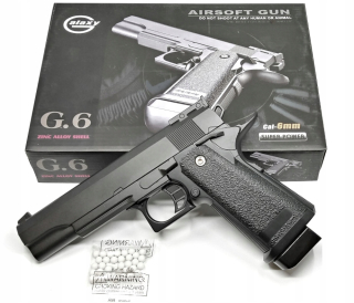 Pištoľ pre deti - Colt 1911 Gun Metal Lopty Replica G6 ASG