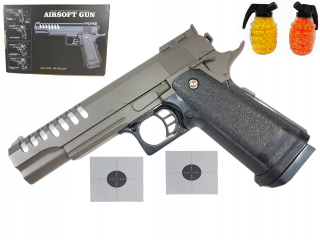 Pištoľ pre deti - Colt replika pištole na ASG + 2x granáty
