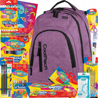 Školský batoh - Coolpack batohová školská taška set lackety