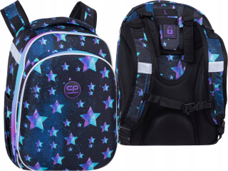 CoolPack viackomorový školský batoh, čierny, Odtiene žltej a zlatej, 25 l