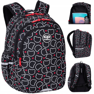 CoolPack viackomorový školský batoh, čierny, viacfarebný, 21 rokov