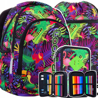 CoolPack viackomorový školský batoh, viacfarebný, 23 rokov