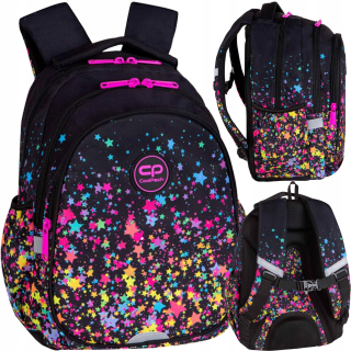 CoolPack viackomorový školský batoh, čierny, viacfarebný, 21 rokov