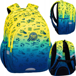 CoolPack viackomorový školský batoh Odtiene modrej, Odtiene žltej a zlatej 21 l