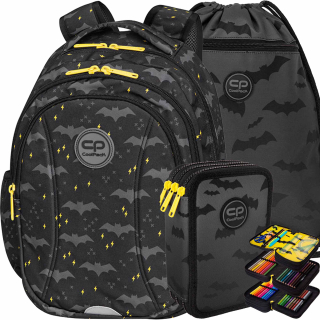 Viackomorový školský batoh CoolPack, čierny, 21 rokov
