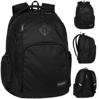 CoolPack viackomorový školský batoh, čierny, 30 l