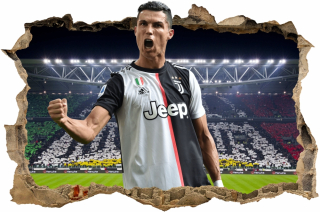 Detské samolepky na stenu - Cristiano Ronaldo Juventus nálepka 80x53 # 41