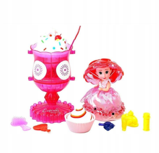 Cupcake bábika - Košíček Doll Bun Ice Set Pink