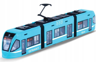 Detský autobus, trolejbus - Slovenská električka 47cm Retro Tram Ostrava Modrá