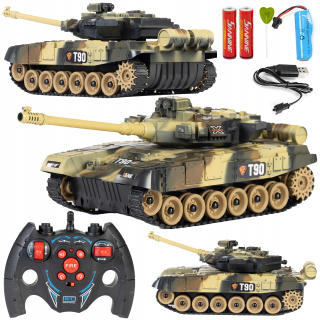 Tank diaľkového ovládača RC svetlo pohybujúci zvukový panel + zadarmo